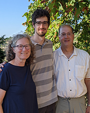Joan Sorenson, Jeff Lindenbaum and their son, David (center)