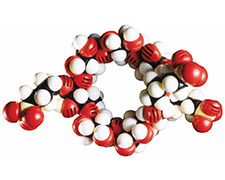 Rendering of the molecular structure of Captisol. Details in &quot;Right photo&quot; paragraph below.